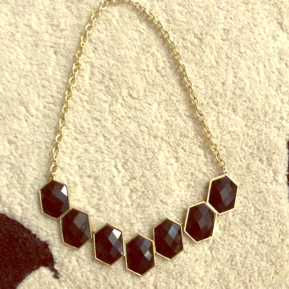 Francesca’s black statement necklace